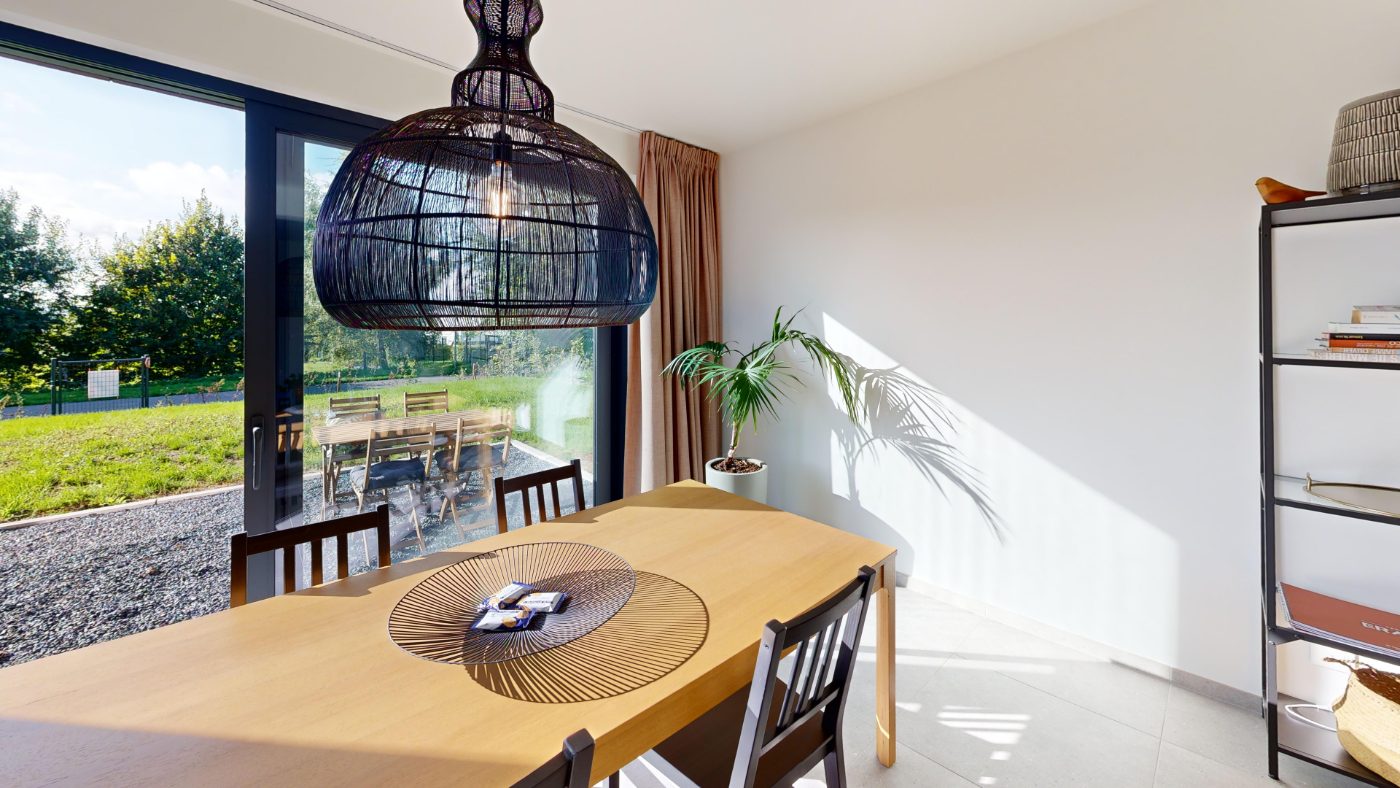 Salle à manger de la maison témoin Terre des Érables à Fléron